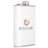 Flasques Renard Moderne Et Bal De Golf Nom Personnalisé (Droite)