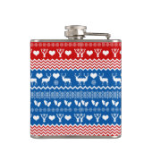 Flasques Rennes de Noël, Snowflakes et Mittens (Dos)