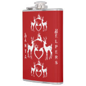 Flasques Rennes nordiques de Noël Blanc Père Noël Aide Roug (Gauche)