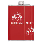 Flasques Rennes nordiques de Noël Blanc Père Noël Aide Roug (Dos)