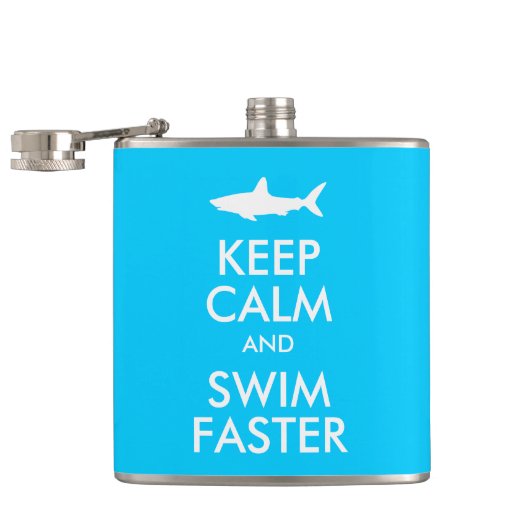 Flasques Requin drôle Garder son calme et nager plus vite P (Ouvert)