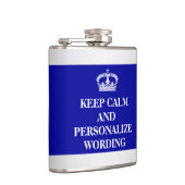 Flasques Restez calme DO-IT-YOURSELF couronne bleue blanche (Droite)