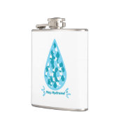 Flasques Restez hydraté bleu et blanc (Gauche)