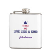 Flasques Retraité et vivre comme un roi (Devant)