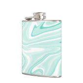 Flasques Retro Aqua Green Swirl Liquid Peinture esthétique (Gauche)