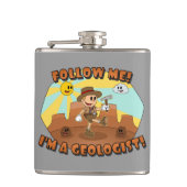 Flasques Retro Cartoon - Suivez-moi Je suis un géologue ! (Devant)