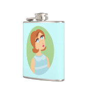 Flasques Retro Girl Blue (Gauche)