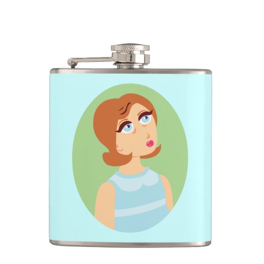 Flasques Retro Girl Blue (Devant)
