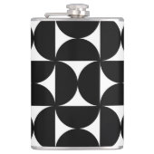 Flasques Retro Minimalist Style Black Geometric Bauhaus (Devant)