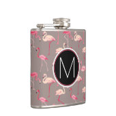 Flasques Rétro monogramme des Flamants roses | (Droite)