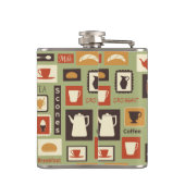 Flasques Rétro motif avec des plats de cuisine pour le (Dos)