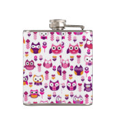 Flasques rétro motif coloré d'oiseau de hibou (Dos)