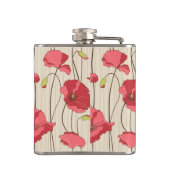 Flasques Rétro motif de pavots (Dos)