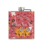 Flasques Rétro motif floral 7 (Dos)