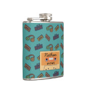 Flasques Retro Music Collage Mixtape Personnalisé (Droite)