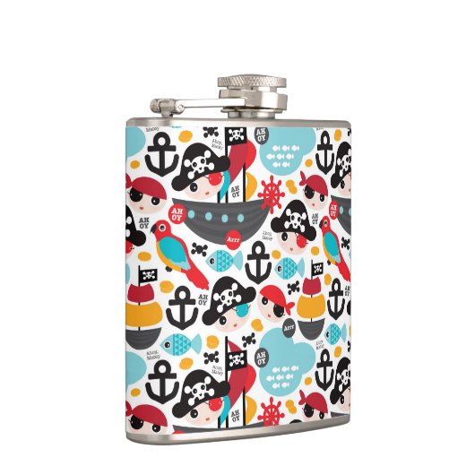 Flasques Rétro navigation d'illustration de pirates (Droite)