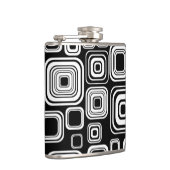 Flasques Rétros carrés noirs et blancs (Droite)