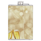 Flasques Réveillon du Nouvel An avec lunettes de champagne (Dos)