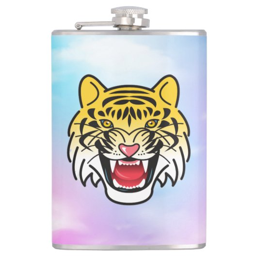 Flasques Rire Tigre Visage Artwork-21876 (Devant)