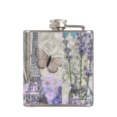 Flasques Robe élégante bleue pour femme, florale et fantais (Dos)