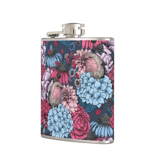 Flasques Robins dans le jardin 3 (Gauche)