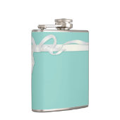 Flasques Robin's Egg Blue Jewelry Box avec ruban blanc (Droite)