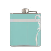 Flasques Robin's Egg Blue Jewelry Box avec ruban blanc (Dos)
