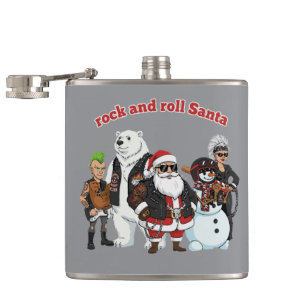 Flasques Rock and Roll Père Noël Noël drôle de punk motar