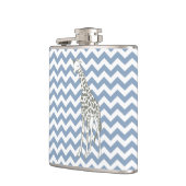 Flasques Rock Blue Safari Chevron avec Pop Art Giraffe (Gauche)