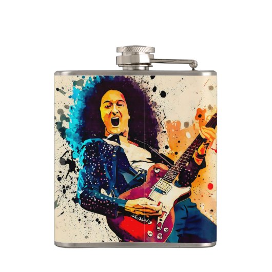 Flasques Rock guitariste cool (Dos)