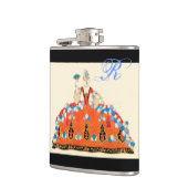 FLASQUES ROCOCO LADY ART DÉCO MODE COSTUME MONOGRAMME (Gauche)