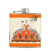FLASQUES ROCOCO LADY ART DÉCO MODE COSTUME MONOGRAMME (Devant)
