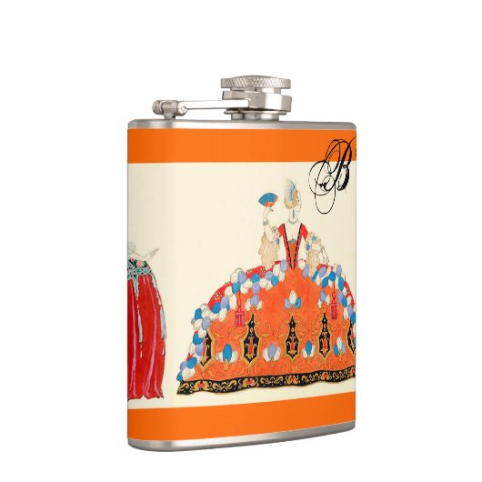 FLASQUES ROCOCO LADY ART DÉCO MODE COSTUME MONOGRAMME (Droite)