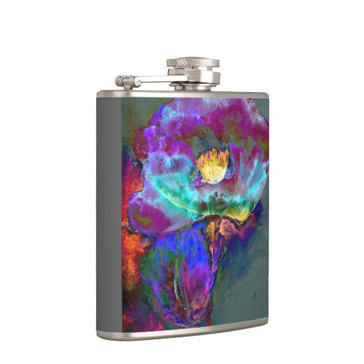 Flasques Romantique élégant violet turquoise peinture de fl (Droite)