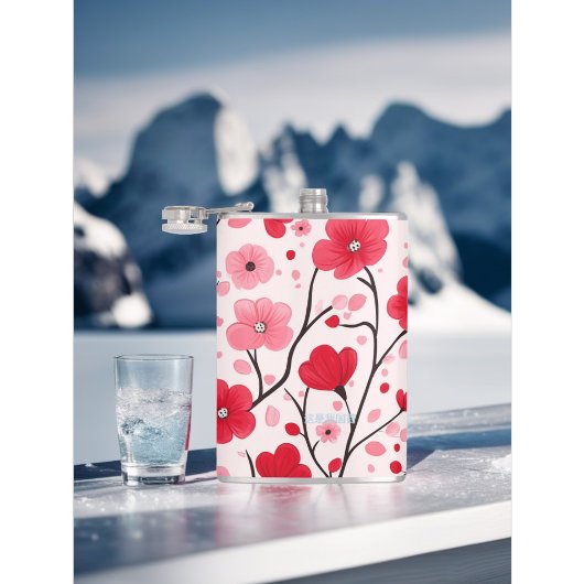 Flasques Romantique Rouge floral