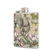 Flasques Rooster Garden Flower Papillon Art (Gauche)