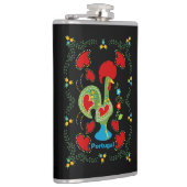 Flasques Rooster portugais de la chance en vert (Droite)