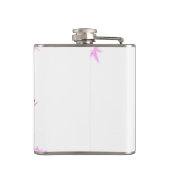 Flasques rose ajouter nom de couple date monogramme parties (Dos)