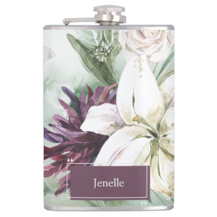Flasques Rose aquarelle, Lily, Magnolia