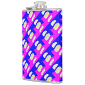 FLASQUES ROSE ART ABSTRAIT ET BLEU ROYAL (Gauche)