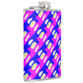 FLASQUES ROSE ART ABSTRAIT ET BLEU ROYAL (Droite)