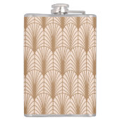 Flasques Rose Art déco : Plumes de paon doré (Dos)