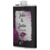 Flasques Rose, clé et coeur (Gauche)