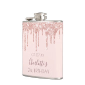 Flasques Rose de fête d'anniversaire gouttes d'or rose (Gauche)