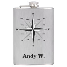 Rose de la boussole et de l'aluminium brossé