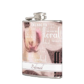 Flasques Rose de la fête nuptiale sur mesure Gold Orchid Fl (Gauche)