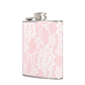 Flasques Rose dentelle blanche (Gauche)