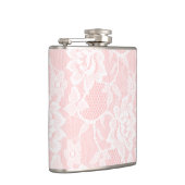 Flasques Rose dentelle blanche (Droite)