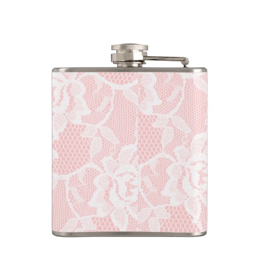 Flasques Rose dentelle blanche (Dos)