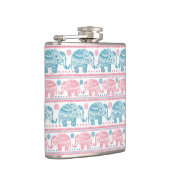 Flasques Rose et motif ethnique turquoise d'éléphant (Droite)